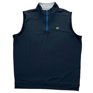 Peter Millar Masters Vest Mens XL Pullover 1/4 Zip Performance Stretch Golf Blue